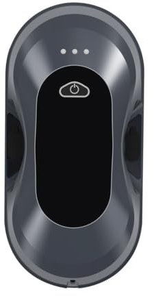 Eaacaa Fully Automatic Dual Water Jet Intelligent Window Cleaning Robot for Windows/Tiles/Glass Doors, Automatic Window Cleaning Robot, with Dual Side Water Jets (Black)