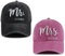 TypasTdqk Lot de 2 chapeaux de baseball Mr & Mrs Est 2025 pour homme et femme en coton brodé 3D, noir/rose, Taille unique