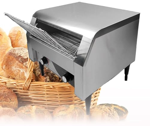 Kommerzieller Edelstahl-Fördertoaster - 7-Gang-Temperaturregelung Professioneller flacher Toaster-Ofen für Gastronomie