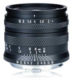 Camera Lens, Objectif à focale Fixe Manuelle Plein Format 50 mm F2.0 à Grande Ouverture, Compatible avec Les appareils Photo Sony E, Canon EF RF, Nikon Z et Fuji X M4/3.,in Parts(E-Mount(FE))