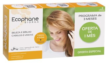 Ecophane Hair and Nails Pack 3x60 Capsules Nutritional Supplement