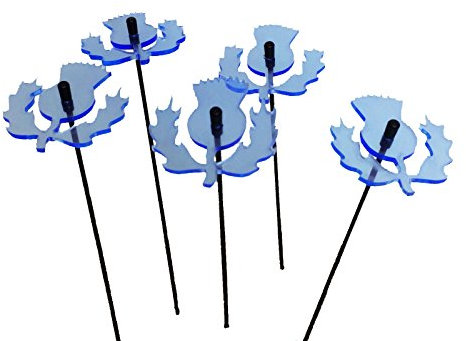 Sun Catcher Garden Decor Sonnenfänger 5 kleinen leuchtenden Schottischen Disteln Besondere Garten Dekoration Garten Balkon oder Terrasse, Farbe:blau