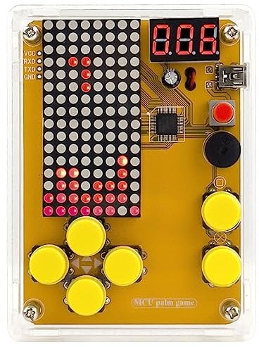 DIY Soldering Project Game Kit Retro Classic Electronic Soldering Kit with 5 Retro Classic Games and Acrylic Case, Idea for STEM High School Family Education Friends by Etoput