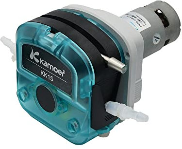 Kamoer Multi-stage gear transmission DC motor peristaltic pump 12V 24V for liquid transfer (12V,7.9mm ID × 11.1mm OD,1240ml/min)