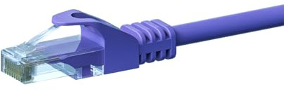 Danicom CAT 6 Netzwerkkabel U/UTP - 0,50 m - Violett - CCA | POE, Ethernet, LAN, Patchkabel, Datenkabel, RJ45 - für Serverschränke, Switches, Router, Modems!