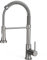 OWill Brushed Kitchen Taps with Pull Out Spray, 360° Swivel, Modern Stainless Steel Kitchen Sink Faucet for Camper Laundry Utility Rv Wet Bar
