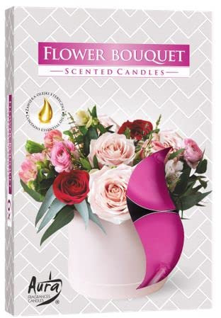 6 Lu Duftkerze mit Duft , 6 L Flower Bouquet Duftkerze , 6 L , Stumpenkerzen ,
