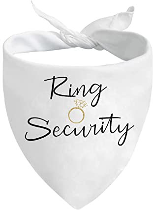 JXGZSO 1 x Hochzeits-Hundehalstuch, Sicherheits-Schal, Hochzeits-Hundeschal, Geschenk (Ring, Sicherheits-Weiß)