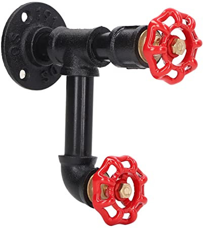 Porte vêtements Rustique Robuste, Porte Manteau Industriel Polyvalent pour Tuyau décoratif Mural Pratique pour Serviette de Robe de Chapeau pour la Maison et Le Bureau(Type C)