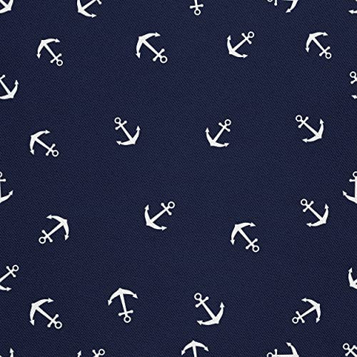 HEKO PANELS Oxford Wasserdichte Meterware Canvas-Stoff Polyester Zum Nähen Nähstoffe Dekostoffe Wasserabweisend Blickdicht Anker 2 Meter 155 x 200 cm