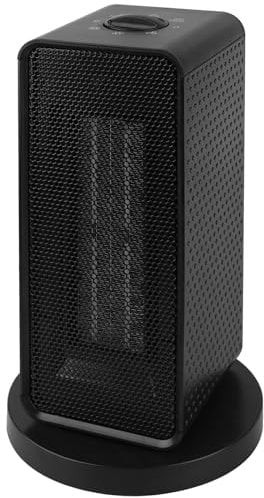 ILIKEPOW Electric Ceramic Fan Heater 90° Oscillating Portable with Overheat &Tip-over Protection 2 Heat Settings & Fan Only Mode Low Noise Space Heater for Home Office Black