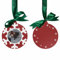 Personalisierte Holzanhänger Weihnachten - Baumschmuck Weihnachtskugeln mit Foto & Text selbst gestalten - Weihnachtsdeko Holz rot - Weihnachtsanhänger für Christbaum