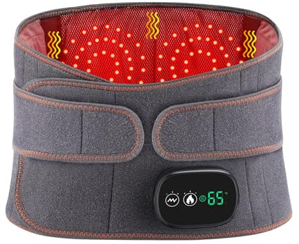 Ceinture dorsale chauffante sans fil pour soulager les douleurs dans le bas du dos, ceinture lombaire chauffante pour homme et femme, coussin chauffant électrique pour la taille, soutien lombaire