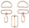 Die Stofftante Taschen-Zubehör-Set | für 40 mm breite Gurtbänder | 5 Farben (rose gold)