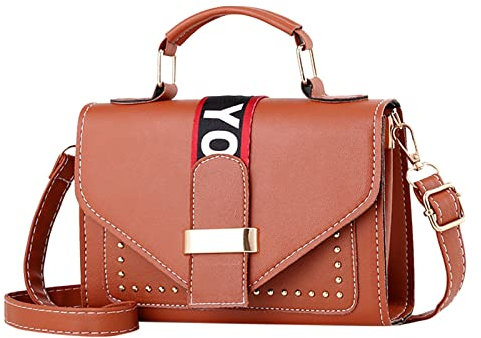 IQYU Nordlicht Taschen Original Crossbody-Geldbörsen für Frauen, lässige Crossbody-Tasche, verstellbarer Riemen, Umhängetasche, kleine quadratische Tasche Männer Taschen (Brown, One Size)