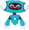 Ballonim® Robot Blue 68 cm x 60 cm Folienballon Party DekorationGeburtstag
