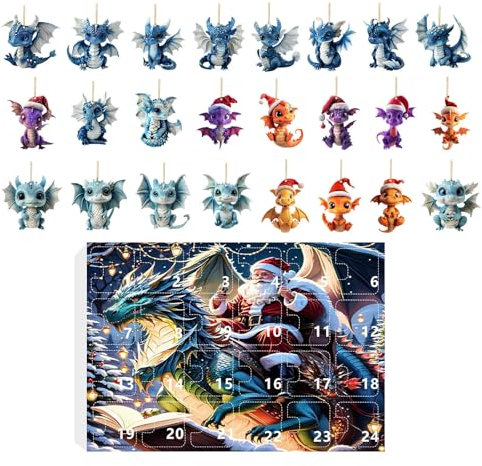 Drachen Adventskalender 2024, Kinder Adventskalender 2024, Niedlicher Hund Adventskalender 2024, Spielzeug Adventskalender 2024, Weihnachten Adventskalender 2024