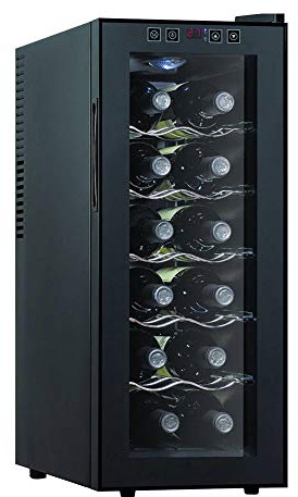 Wine Cooler Refrigerator with Adjustable Temperature, Touch Control, LED Lights for Home Bar and Party Use