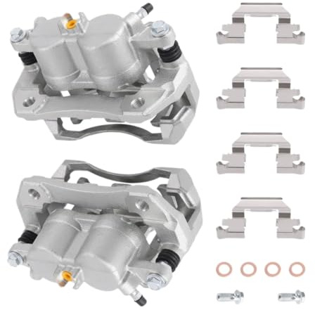 Front Brake Caliper Pair With Brackets Compatible With CR V RDX Accord Crosstour 19 B2958 45019SHJA01 45019SHJA10