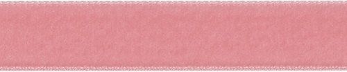 Berisfords Velvet Ribbon Dusty Rose 56mm - Nylon Craft Ribbon for Sewing, Gift Wrapping and Hair Accessories