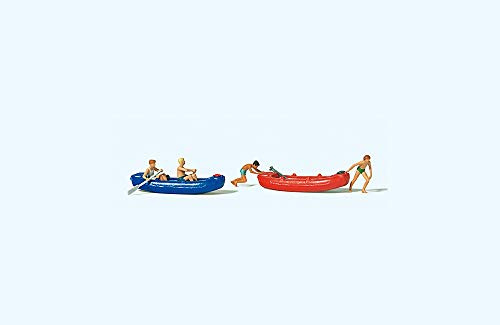 Preiser 10705 Youths (4) with Boats (2) Exclusive Figure Set