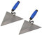 2er Set DEWEPRO® Berliner Maurerkelle - Dreieckskelle mit S-Hals 200x190mm - Putzkelle mit Stahlblatt in spitzer Dreieck Form, Schwanenhals und 2-K Handgriff