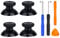 4pcs Replacement thumbsticks, Screwdriver, Pray Tool for Xbox One / PS4 Controllers, Black Analog Grip for Xbox One S