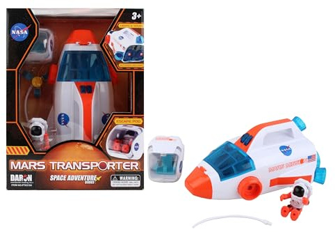 Daron Space Shuttle Toy, Spaceship for Kids with Lights and Sound, Astronaut Figure, Capsula and Accessories, Fun Space Gift Toys for Any Mission & Adventure-Space Adventure Series