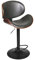 HOME DECO FACTORY The Hd6602 Retro-Hochstuhl, Holz, Eisen, Schwarz, 52,5 x 51 x 97-118