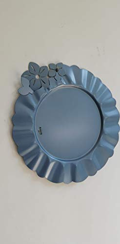 Arti & Mestieri 3352C160 Sottopiatto A Tema Floreale Fior Di Loto 2 Pezzi Diametro 36 cm Materiale Ferro Colore Azzurro