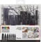 POSCA 186804 - POSCA Marker Spitzenset, schwarz, 8er Set mit allen Spitzenvarianten