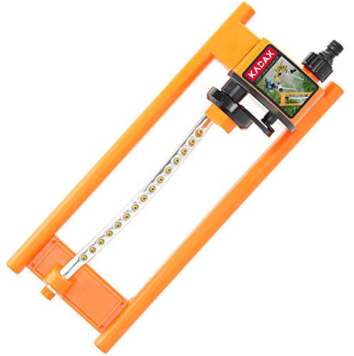 KADAX Oszillationssprenger mit Aluminiumrohr und 15 Düsen, bis zu 288m2, Gartensprinkler aus Kunststoff ABS, Rasensprenger mit Vier Modi, Sprinkler (41,5 x 14,7 cm)