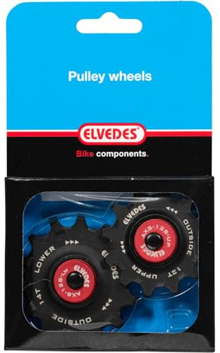 Elvedes Unisex – Erwachsene AXS Schaltrollen-Set, Schwarz/Silber, Einheitsgröße