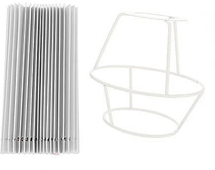 Lurrose Stoff Lampenschirm E27 Plissee Tischlampe Stoffschirm Kronleuchter Ersatzschirm Pendelleuchte Stehlampe Schirm Lampenabdeckung für Wandlampe Stehlampe Licht Schatten Dunkelgrün
