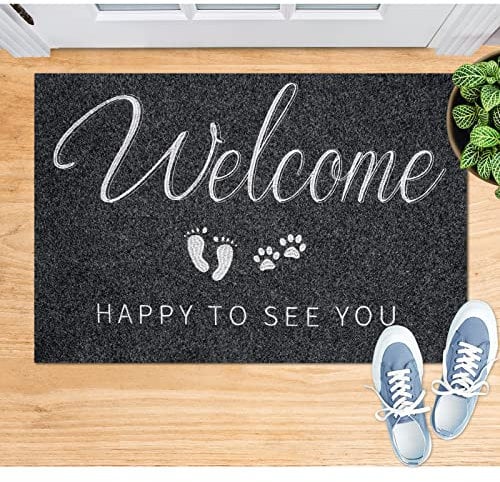 Brmeday Tapis d'entrée intérieur antidérapant et Lavable 40 x 60 cm, Paillasson pour intérieur et extérieur, Tapis de Porte Durable