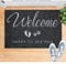 Brmeday Personalised Doormat with Stitched Words Welcome Happy to See You, Washable and Non-Slip Dirt Trapper Mat, Indoor/Outdoor Front Door, Thin Door Scraper 40 x 60 cm
