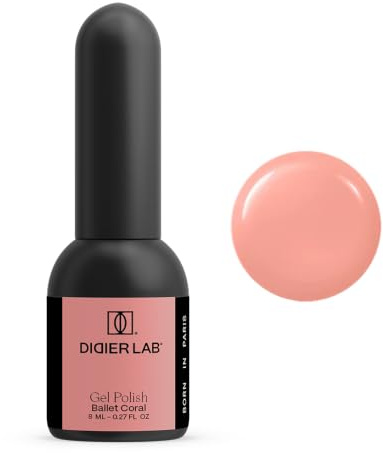 DIDIER LAB Premium Gel Nail Polish Studios Ballet Coral – TPO-Free UV LED Colour – Long-Lasting High Gloss Finish – Rich Pigmentation with Easy Application – Chip Resistant Soak-Off – 8ml