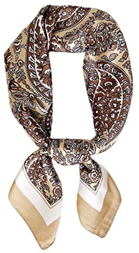 prinfantasy Seidentuch Damen Bandana Seide Gefühl Halstuch Damen Kopftuch Vierecktuch Groß Seide Schal M070032