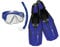 Mares Aquazone Set Nateeva Keewee - Set bestehend aus Maske, Schnorchel und Flossen für Erwachsene - Blau, M/L