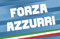 Bandiera Forza Azzurri tricolore fondo azzurro, per festeggiare Napoli! (250x150cm)