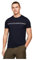 Tommy Hilfiger Men Short-Sleeve T-Shirt Stripe Chest Tee Crew Neck, Blue (Desert Sky), S