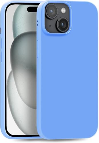 MyGadget Cover per iPhone 15 Plus - Custodia Protettiva in Silicone Morbido – Case TPU Flessibile - Ultra Protezione Antiurto & Antigraffio - Blu chiaro