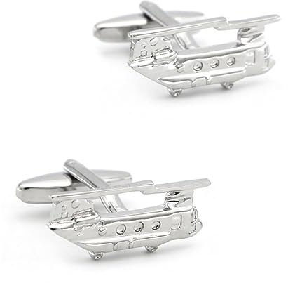 YAHOYA Herren Transport Flugzeug Manschettenknöpfe Qualität Messing Material Silber Farbe Flugzeug Design Manschettenknöpfe