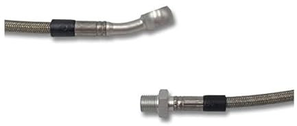 Motorrad Bremsleitung Kupplungsleitung Stahlflex 700 mm Öse 0° und M10x1 AG