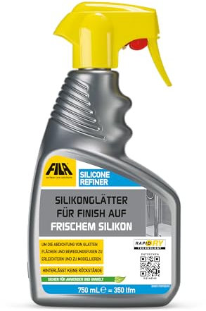 FILA Surface Care Solutions, SILICONE REFINER, Silikon Fugenglätter für Frisches Silikon Transparent oder Anders, Glättmittel für Silikonfugen Schnell und Schnelltrocknend, 750ml