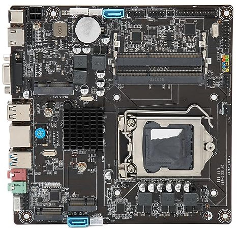 PUSOKEI Placa Base LGA 1150 Slot H81 Mini ITX, Soporte DDR3 de Doble Canal para CPU Core I3 I5 I7 de 4.ª y 5.ª Generación, PC Todo en