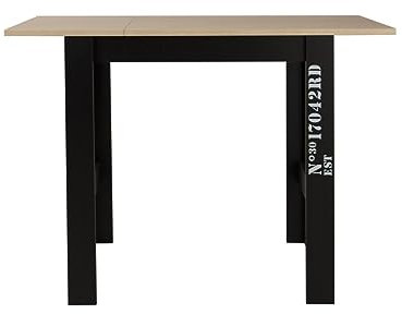 Befara AUSZIEHBARER Industrie-Stil KÜCHENTISCH Roxy, Champagner Eiche, 131 x 80 x 95 cm, ausziehbarer Industrie-Stil küchentisch