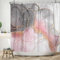 ASDCXZ Marmor Duschvorhang 150x180 cm, Modern Abstrakt Grey Weiß Rose Gold Marmor Optik Textur Bunt Bad Waschbar Duschvorhänge Polyester Textil Wasserdicht Badevorhang für Badewanne mit 12 Haken