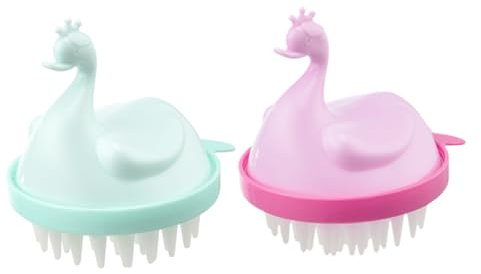 Healeved Kopfhautbürste Shampoo Massagebürste 2 Stück Mit Weichen Silikonborsten Für Nass Trocken Kinder Kopfhautpflege Massagegerät Zur Schuppenreduktion Duschhaarbürste Für Tägliche Tiefenreinigung