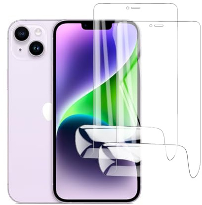 Glcrrpu 2 Stück Schutzfolie Film für iPhone 14 Plus[6.7],Hydrogel Displayschutzfolie Folie Flexible Weich Transparente TPU,HD